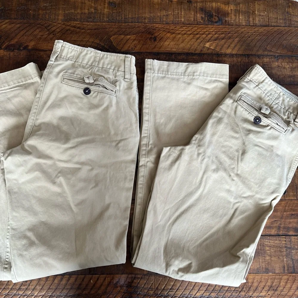 2 pairs American Eagle Outfitters tan Dress Pants - Picture 1 of 5